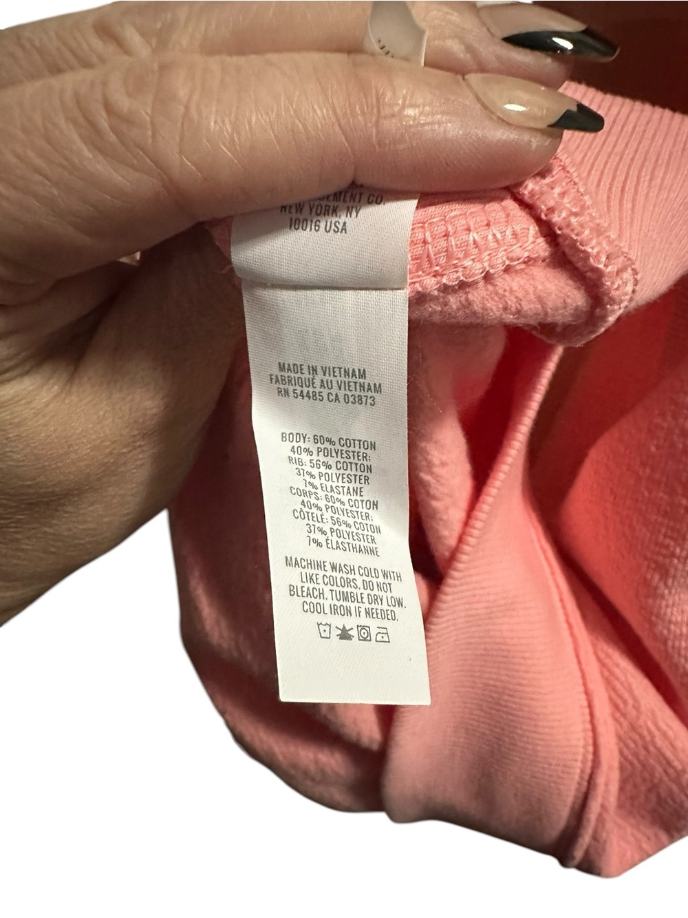 aerie Coral Pink Ribbed Henley Cropped Tank size 2X - Picture 6 of 6
